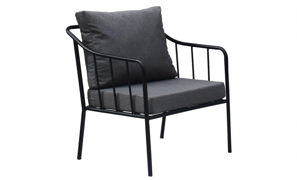 RIMINI Loungeset Svart/Gr i gruppen Utembler / Trdgrdsgrupper / Soffgrupper hos SoffaDirekt.se (17653)