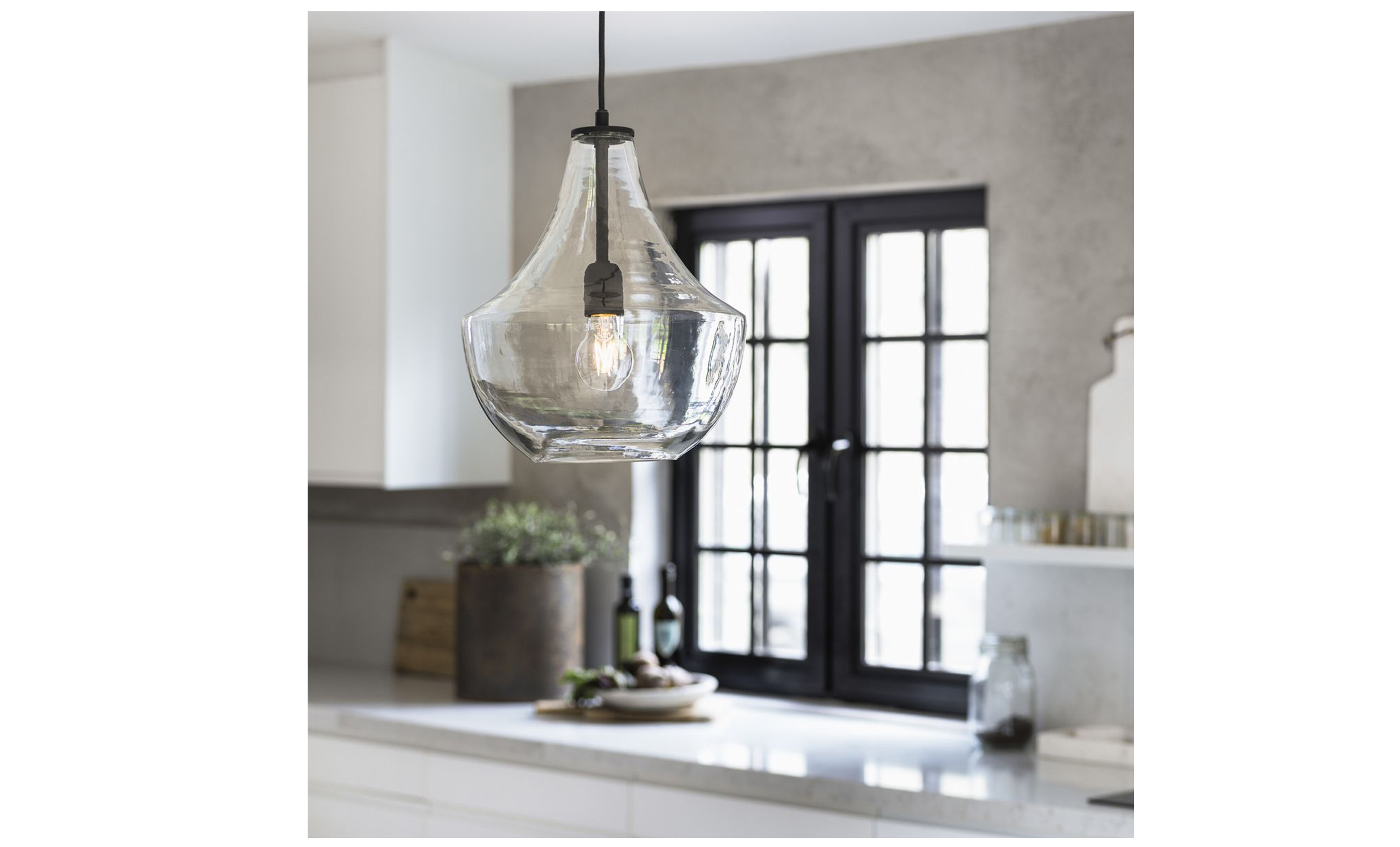 HAMILTON Taklampa Glas 30 cm