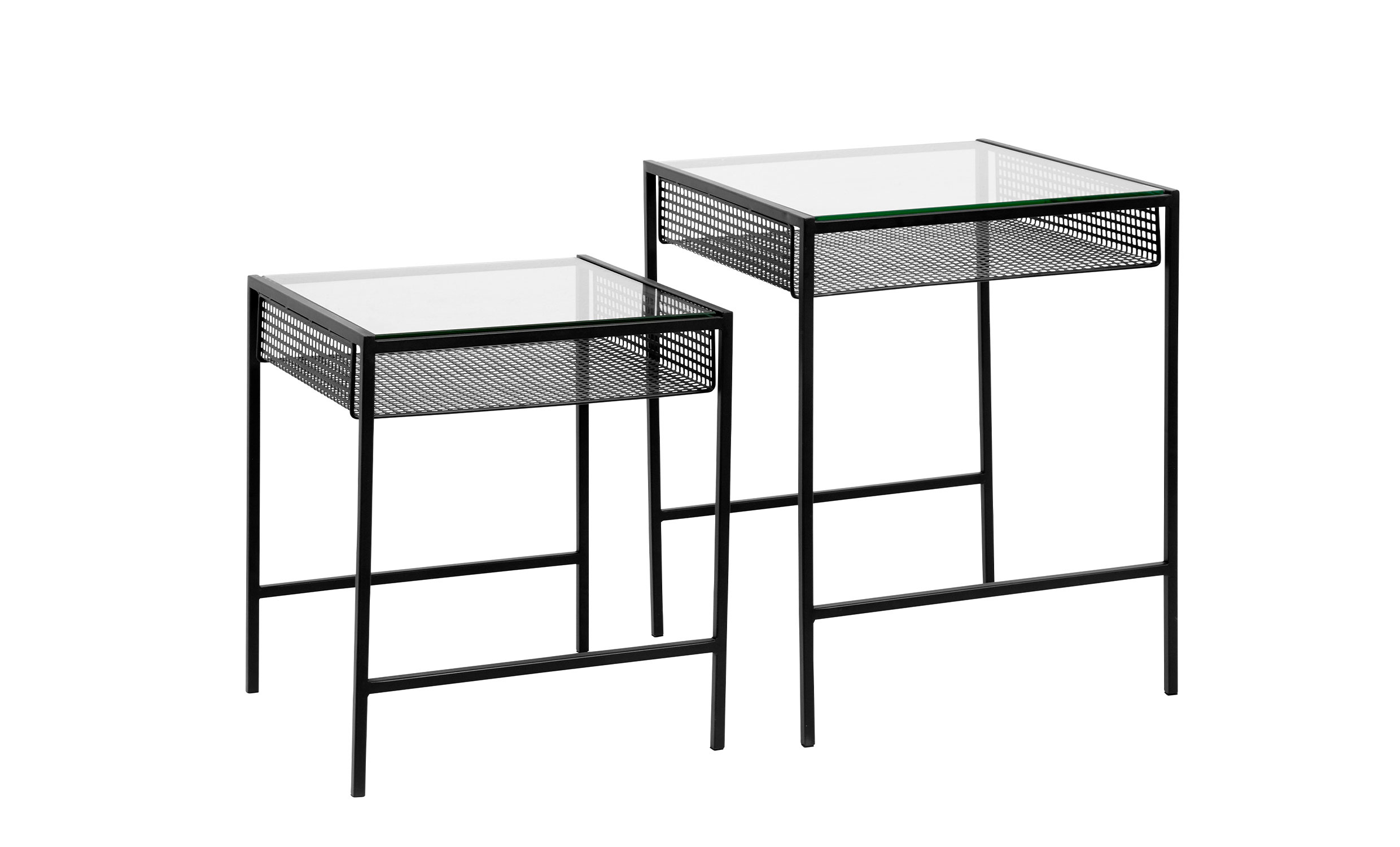 RONA Satsbord Svart/Glas