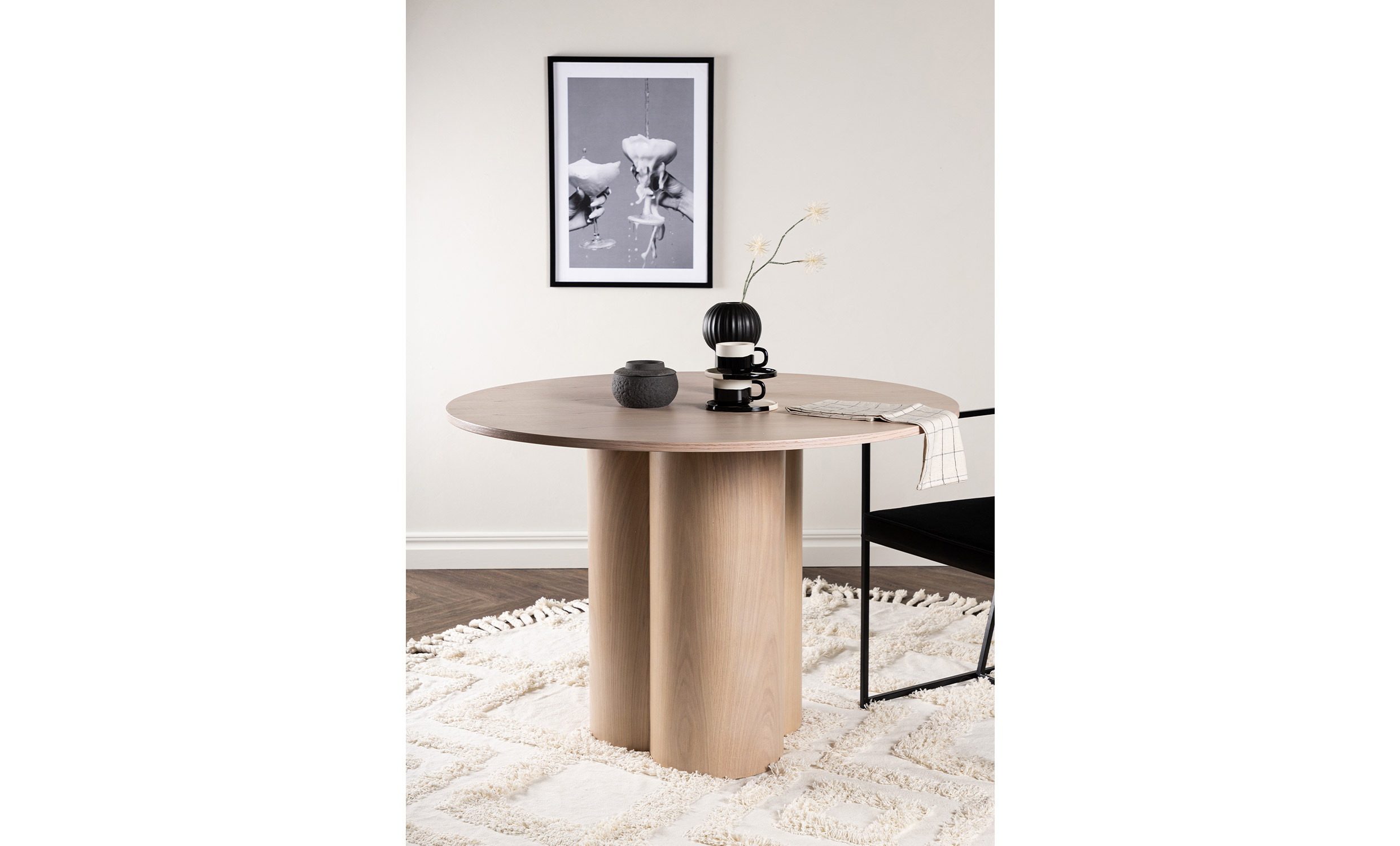 NOOR Matbord 110 Vitputsad