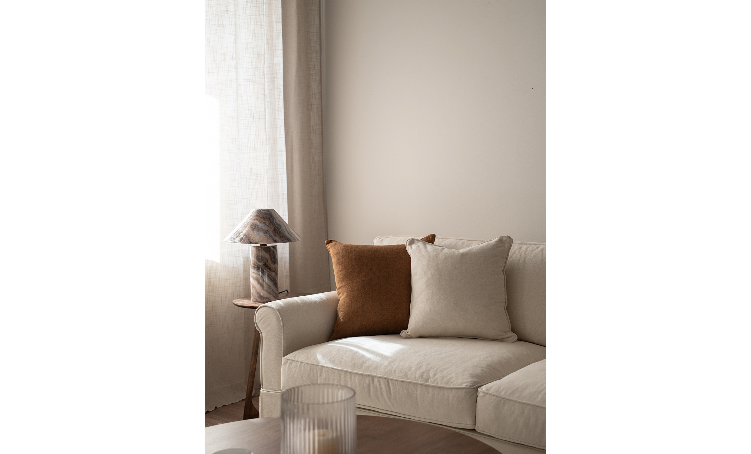 MILLE Kuddfodral Cognac 45x45