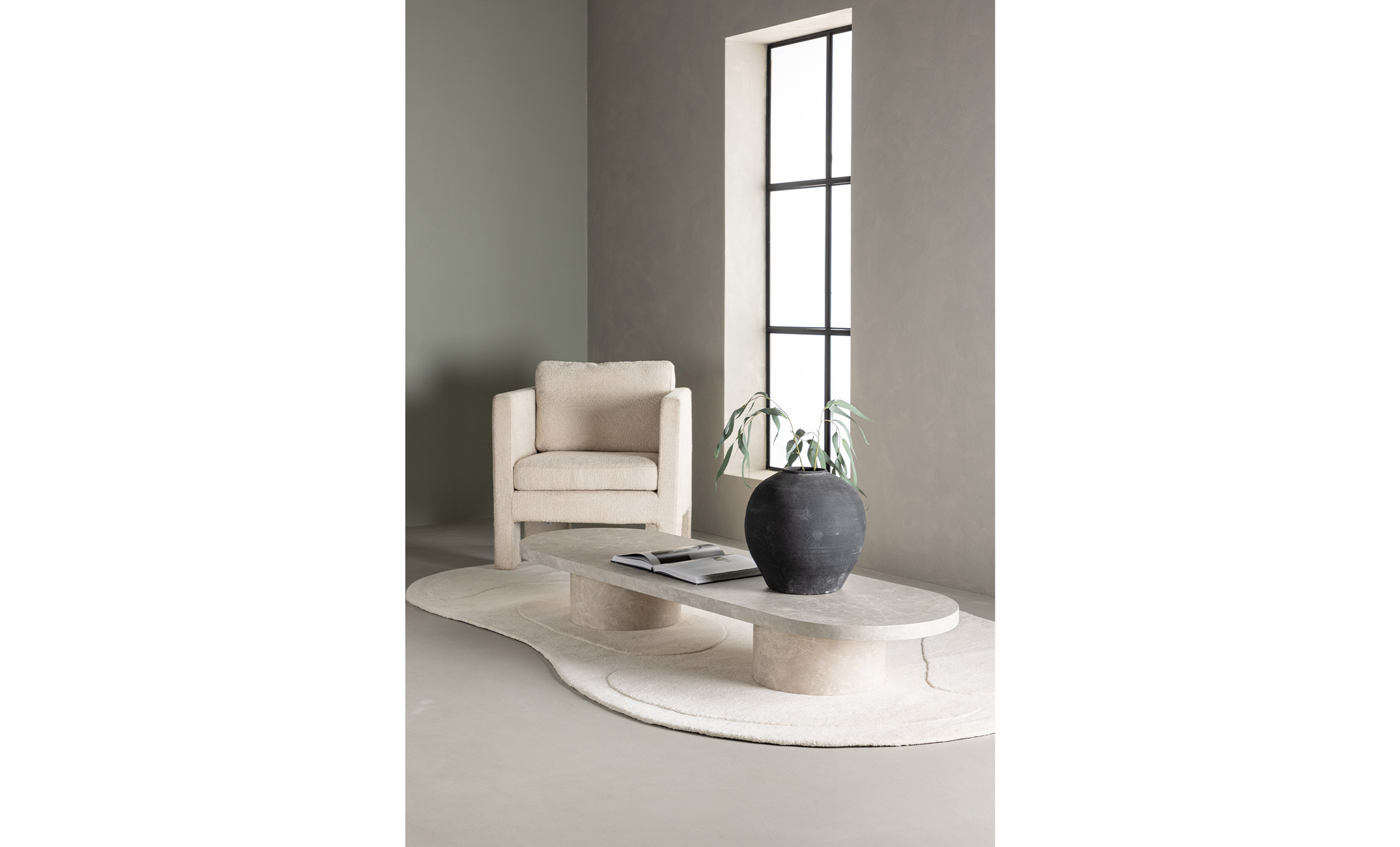 LEONA Soffbord Beige