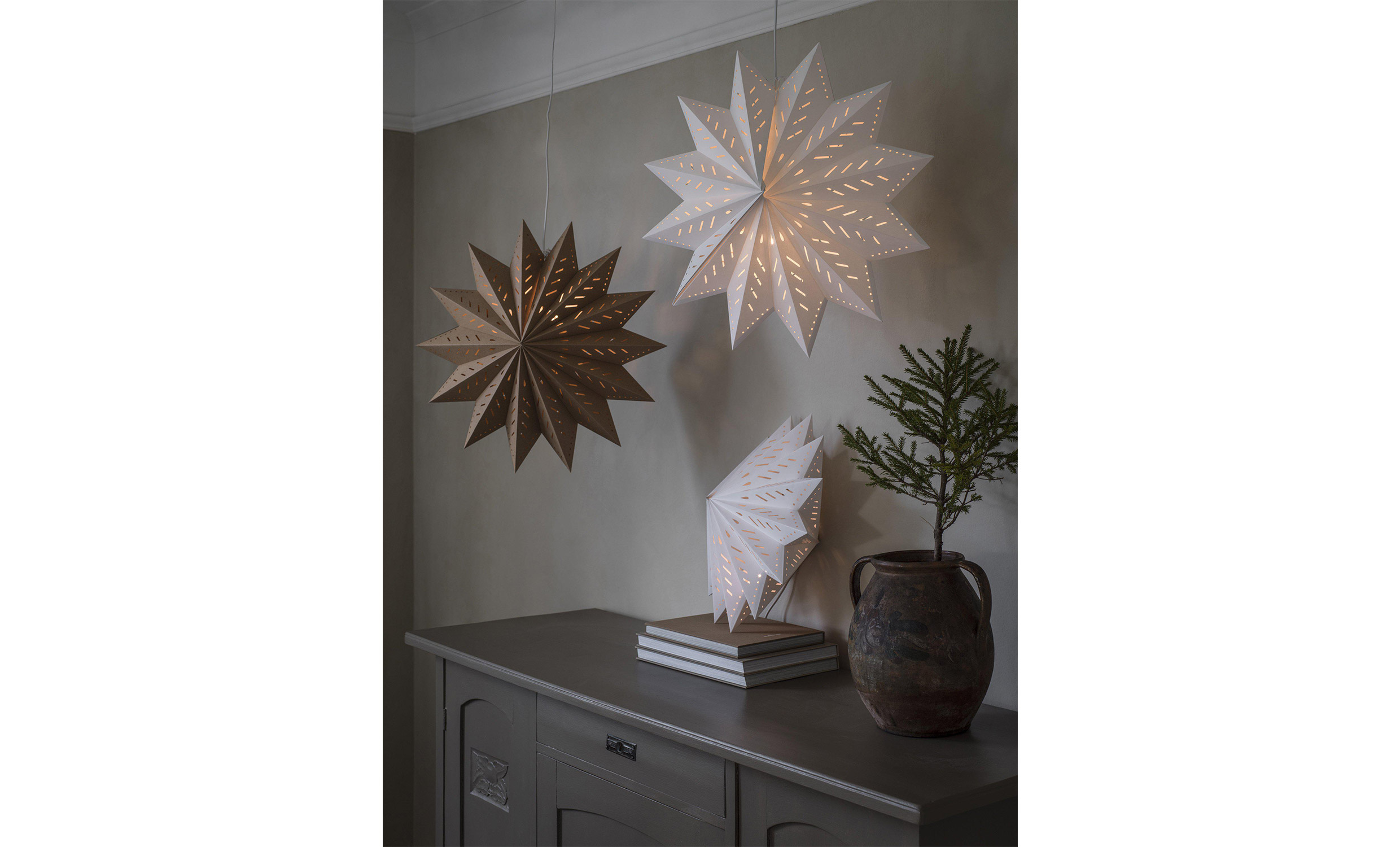 ALFA Julstjrna 50cm Brun