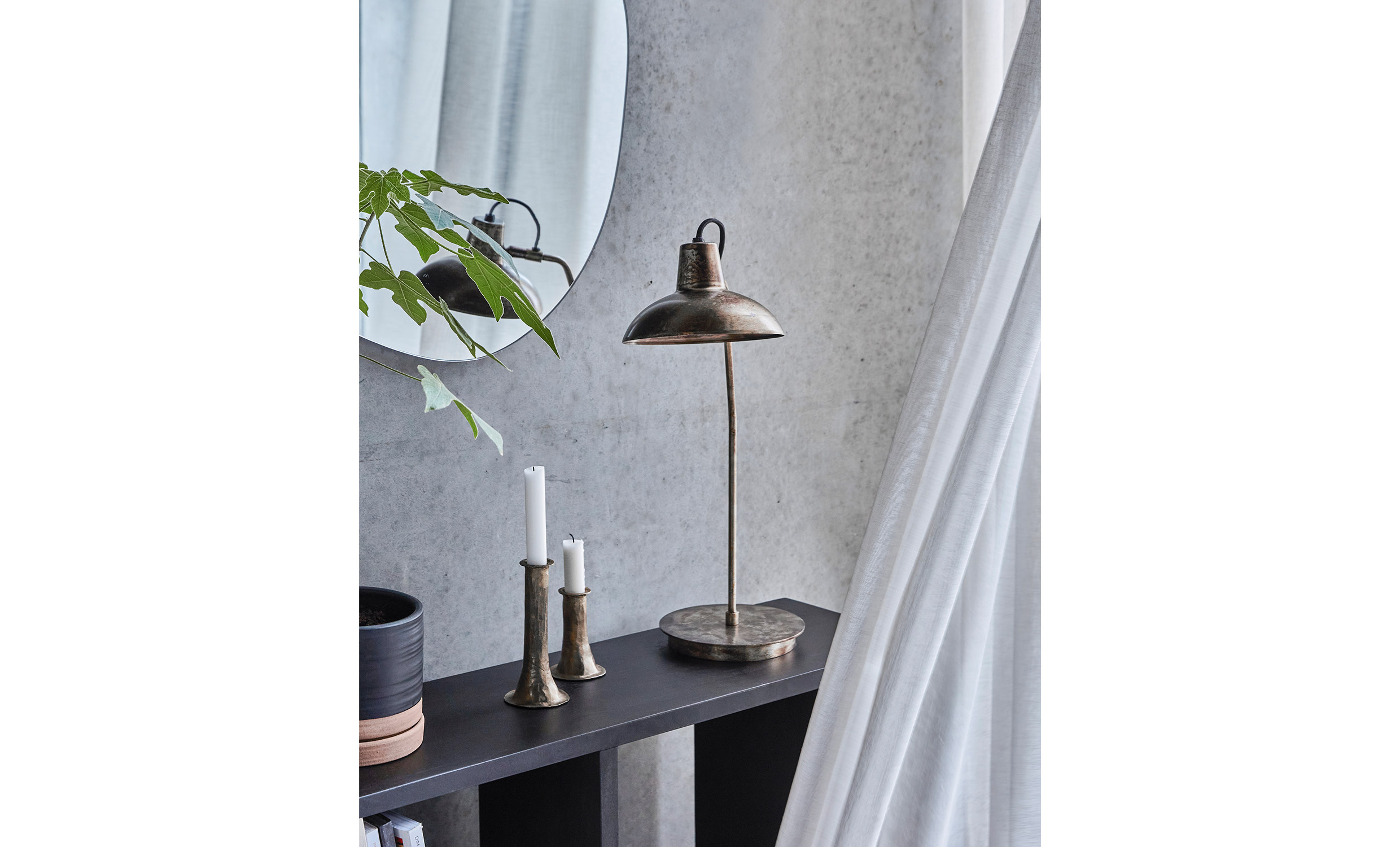 DESK Bordslampa Antik Brun