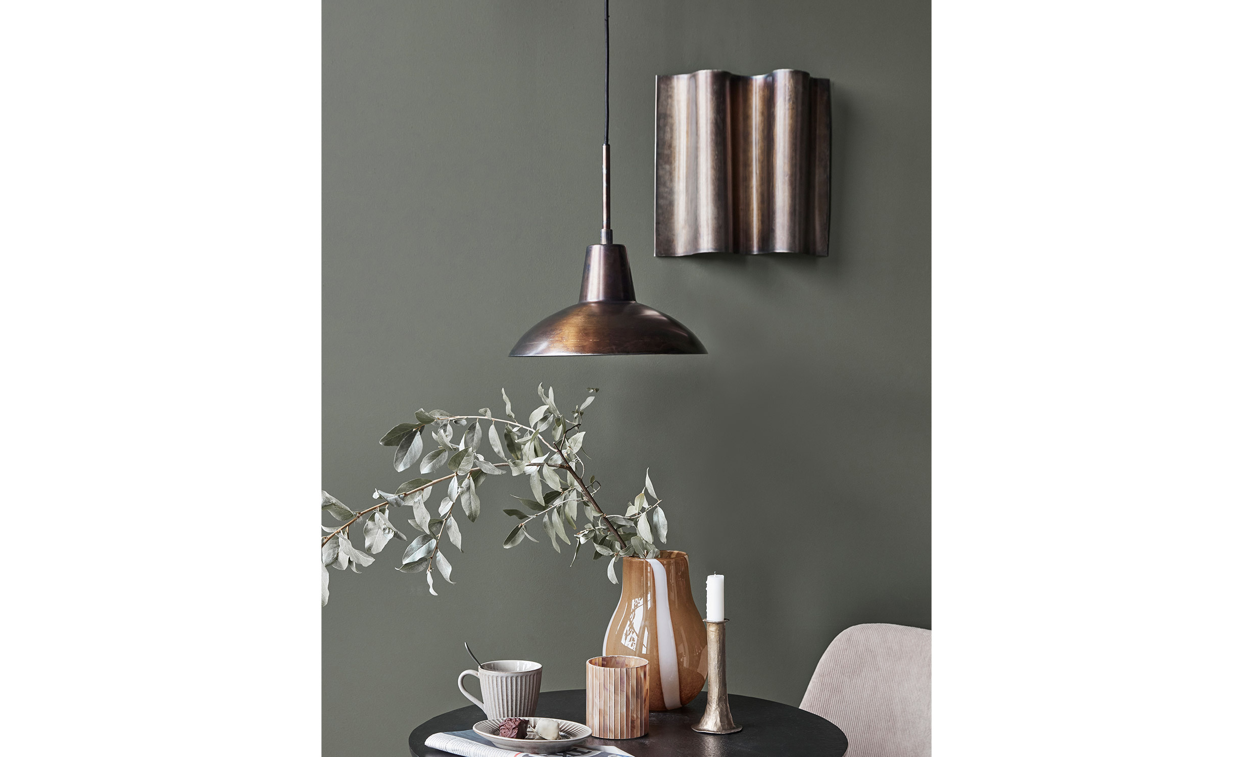 DESK Lampa Antik Brun