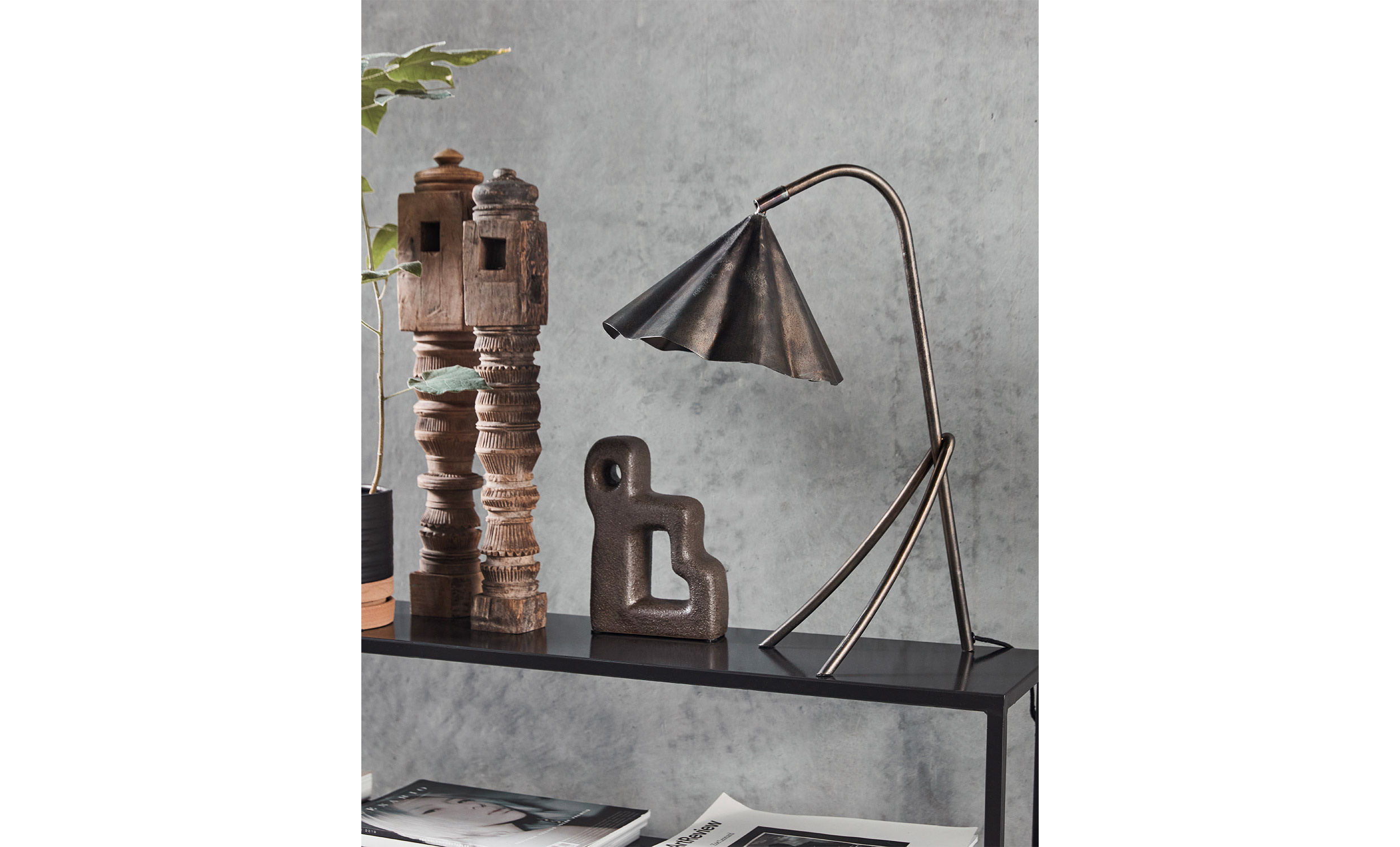 FLOLA Bordslampa Antik Brun
