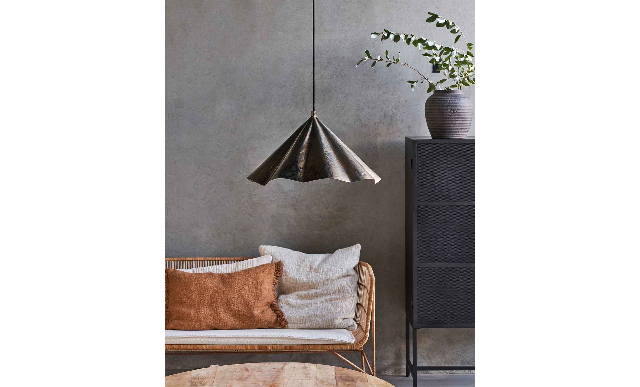 FLOLA Lampa Antik Brun L