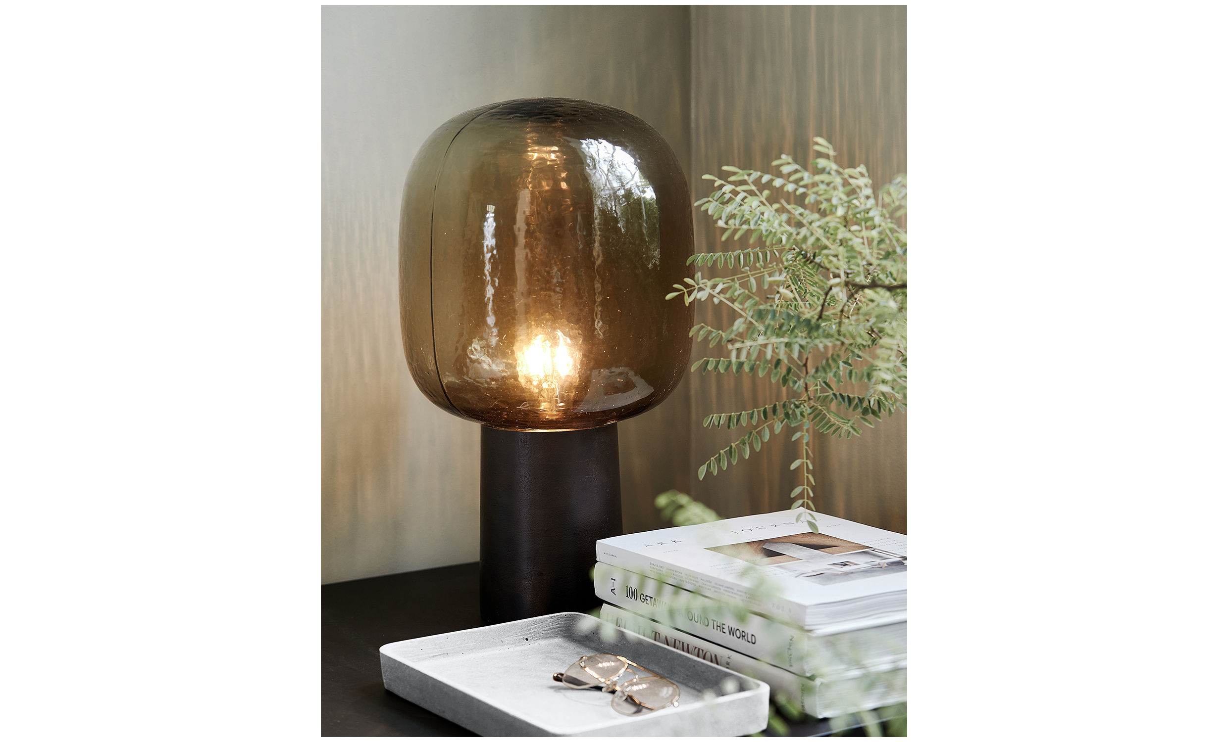 NOTE Bordslampa Brunad Mssing