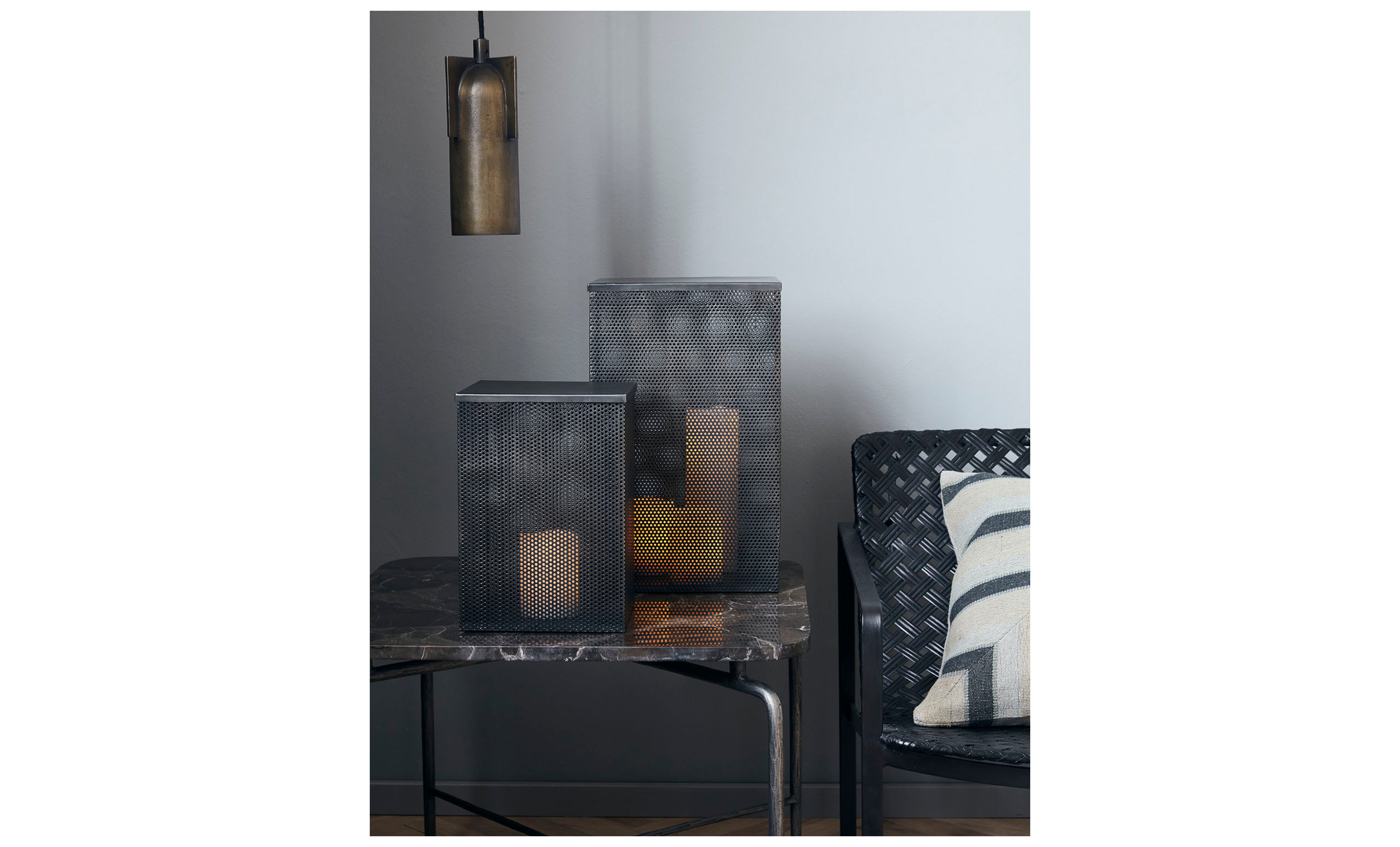 VERSE Lykta Svart 2-pack