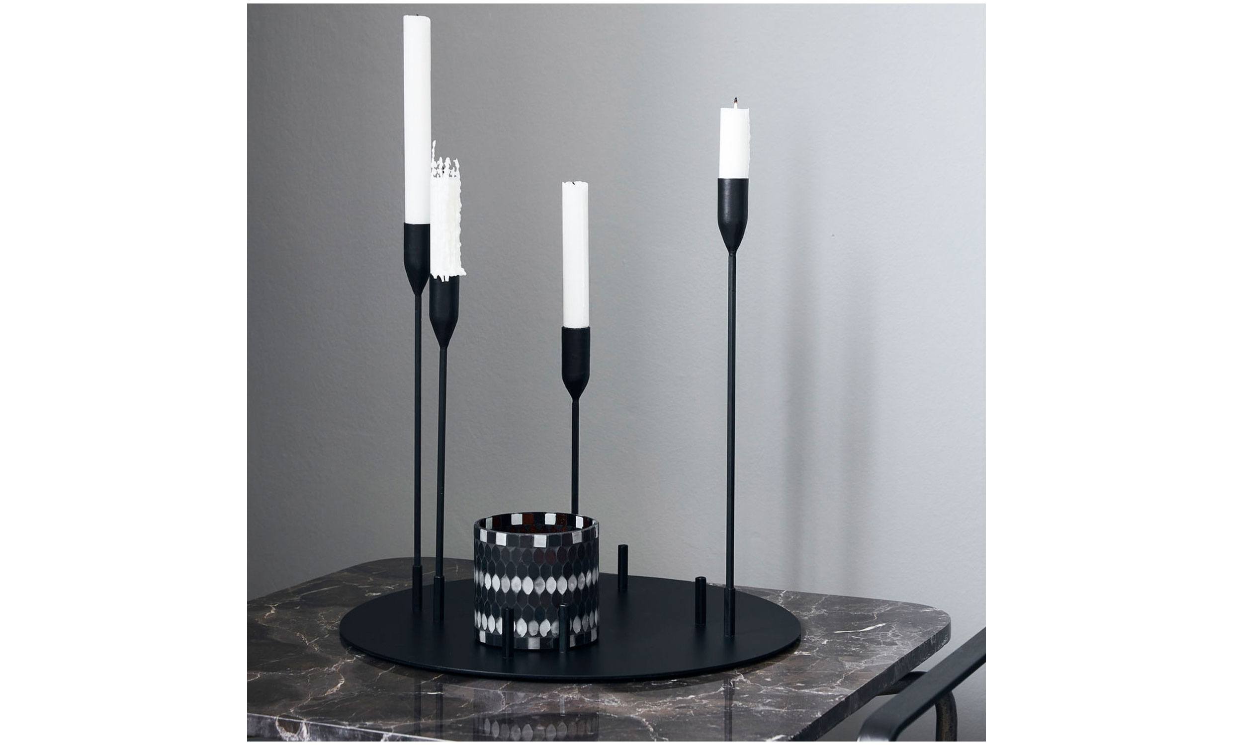 CANDLE Ljusstake 40 Svart