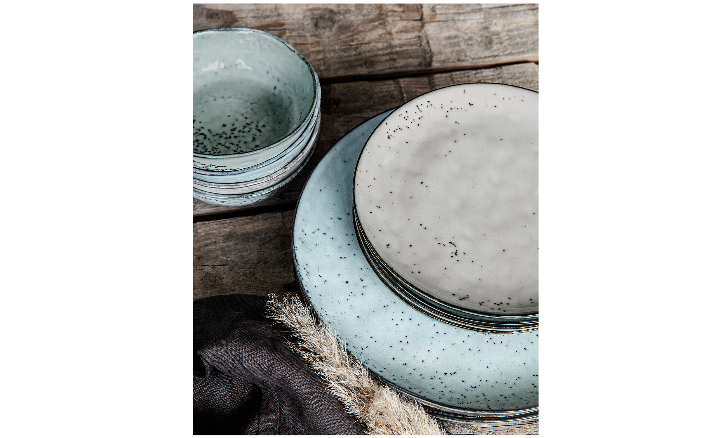 RUSTIC Tallrik 27,5 cm Gr/Bl
