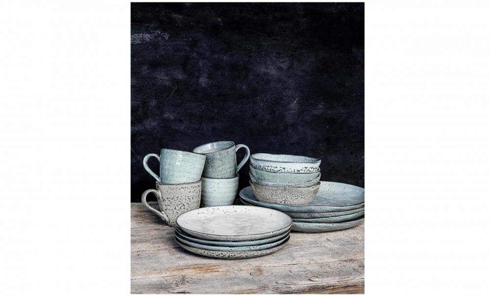 RUSTIC Tallrik 27,5 cm Gr/Bl i gruppen Kk / Dukning & Servering hos SoffaDirekt.se (206260800)