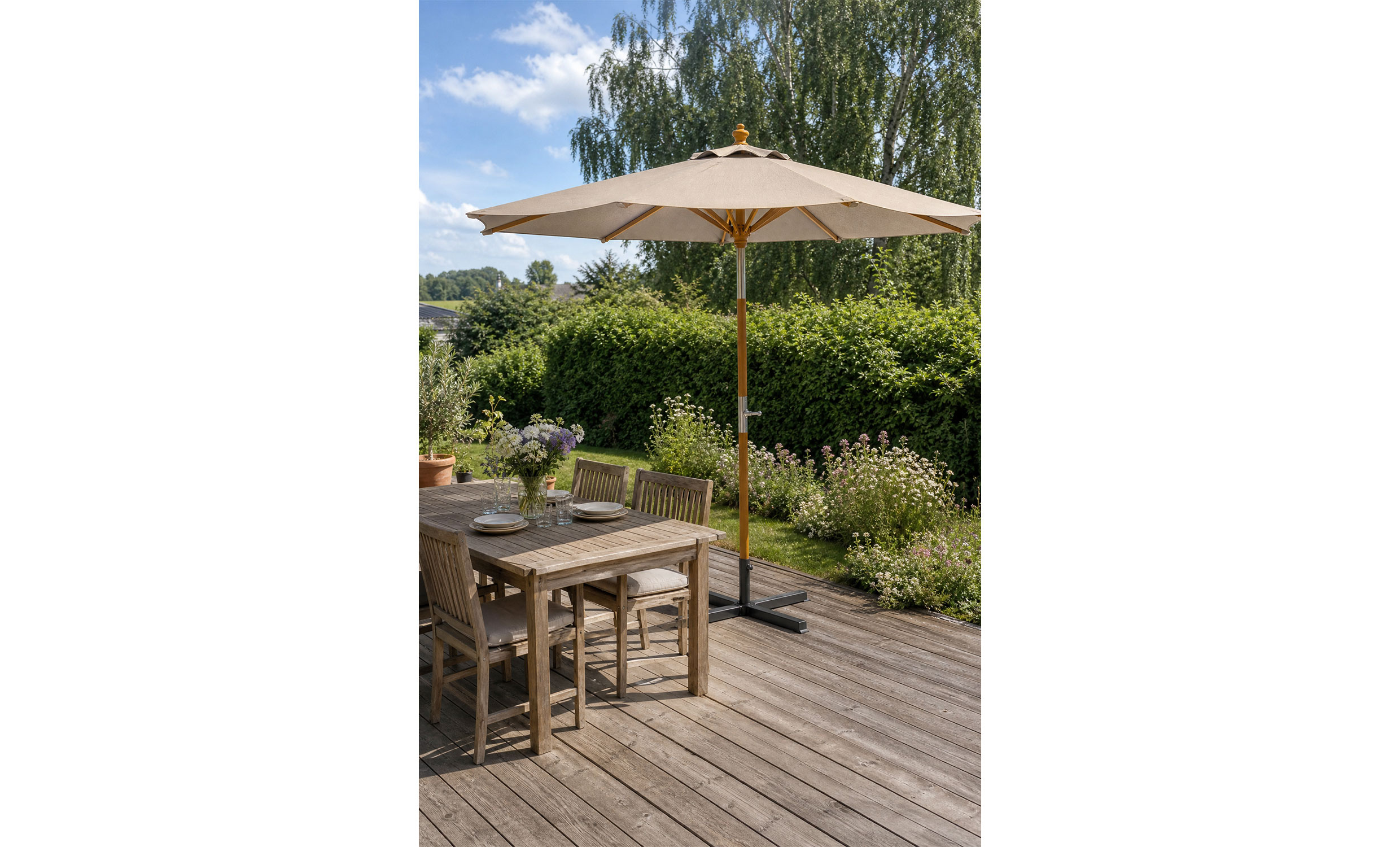 ABRIL Parasoll D270 Beige