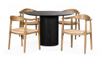 RIBERA/MEDVIK Matgrupp 4 Stolar Svart/Ask Byt till bild nr 1 (RIBERA/MEDVIK Matgrupp 4 Stolar Svart/Ask)