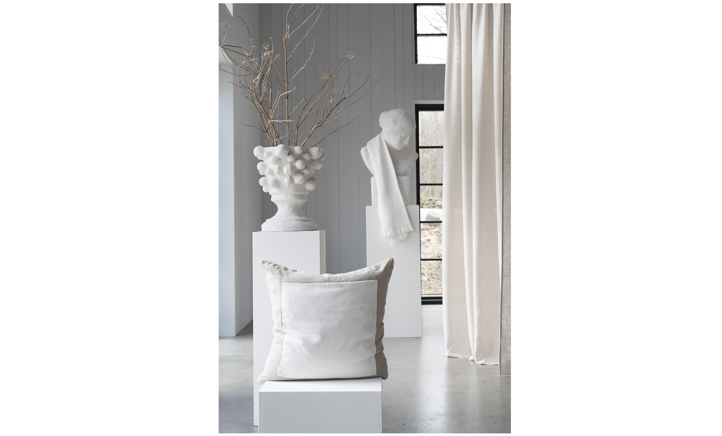 MAROCKO Kuddfodral 48x48 Vit