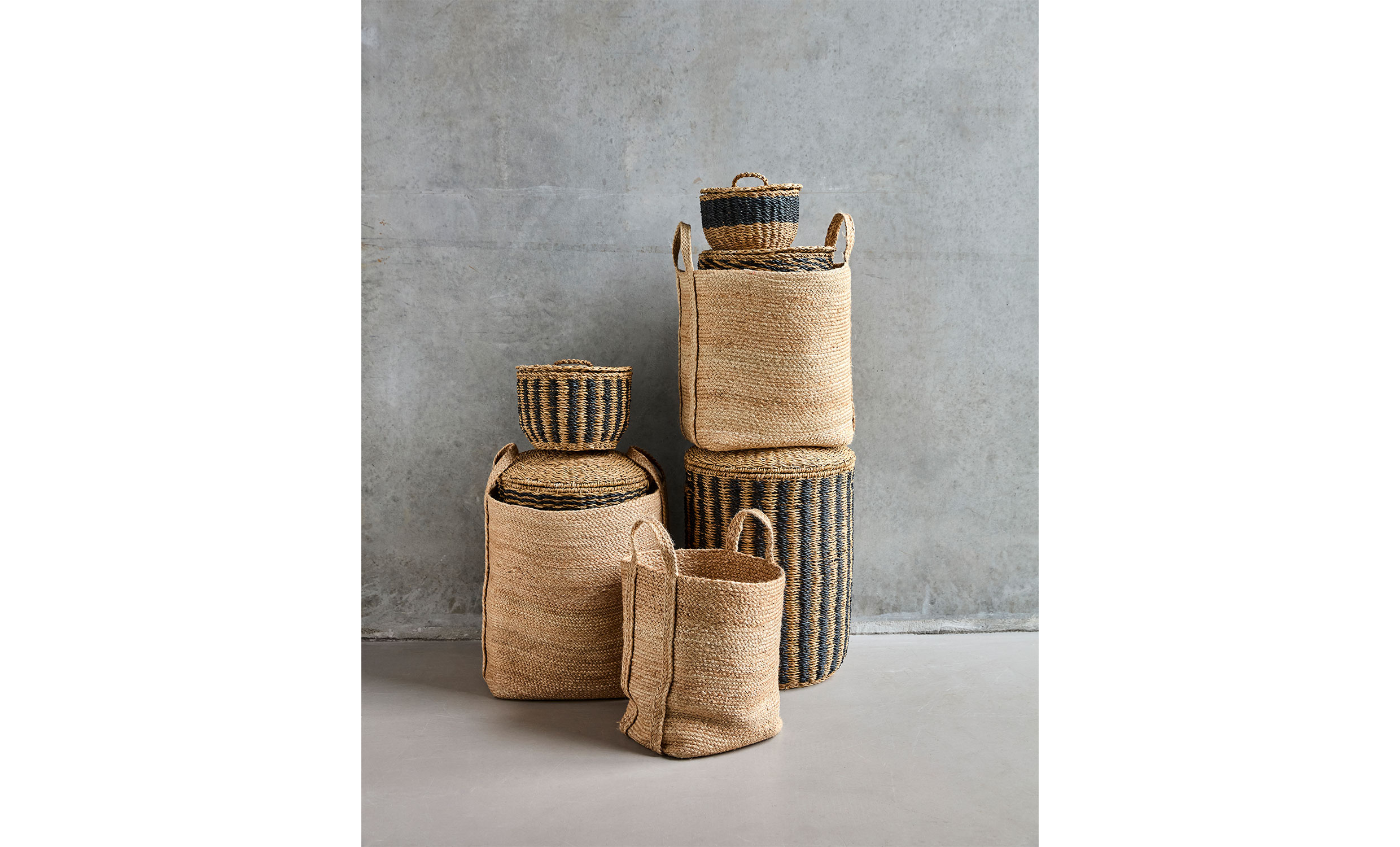 STELLA F�rvaringskorg 3-set Natur L