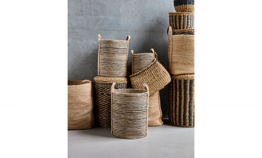 Bild nr 2 (DUNGI F�rvaringskorg 3-set Svart/Natur)