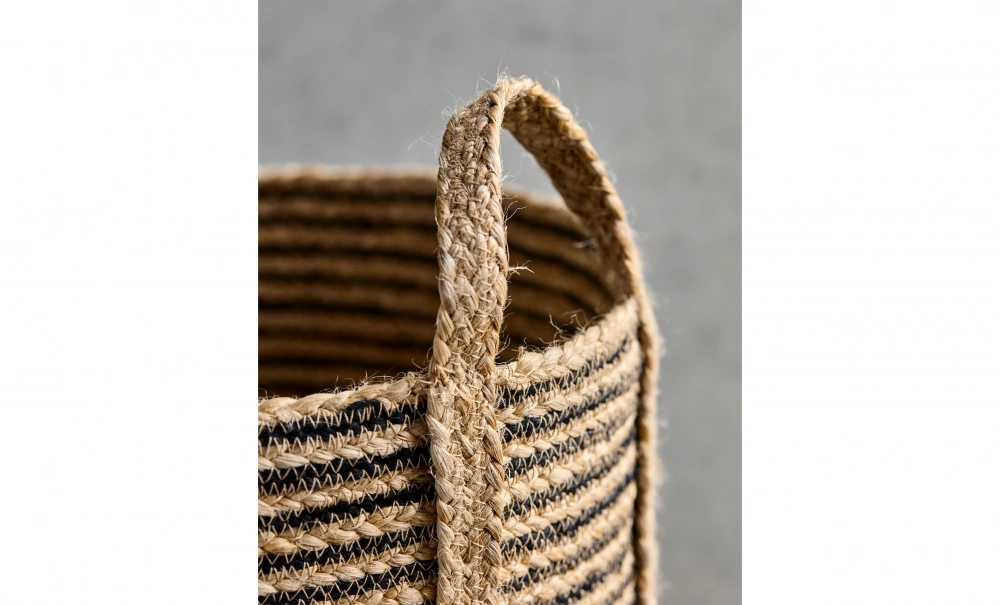 Bild nr 4 (DUNGI F�rvaringskorg 3-set Svart/Natur)