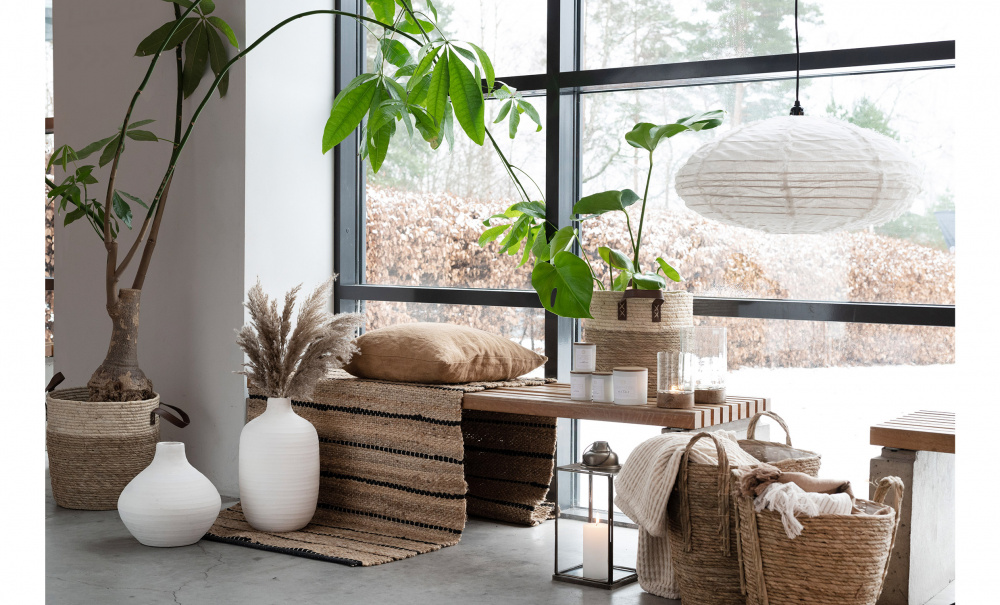 JUTE Matta 80x200 Natur/Svart i gruppen Mattor & Textil / Mattor / Jutemattor hos SoffaDirekt.se (22270)
