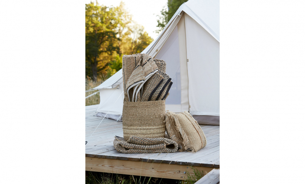 JUTE Matta 80x200 Natur/Svart i gruppen Mattor & Textil / Mattor / Jutemattor hos SoffaDirekt.se (22270)