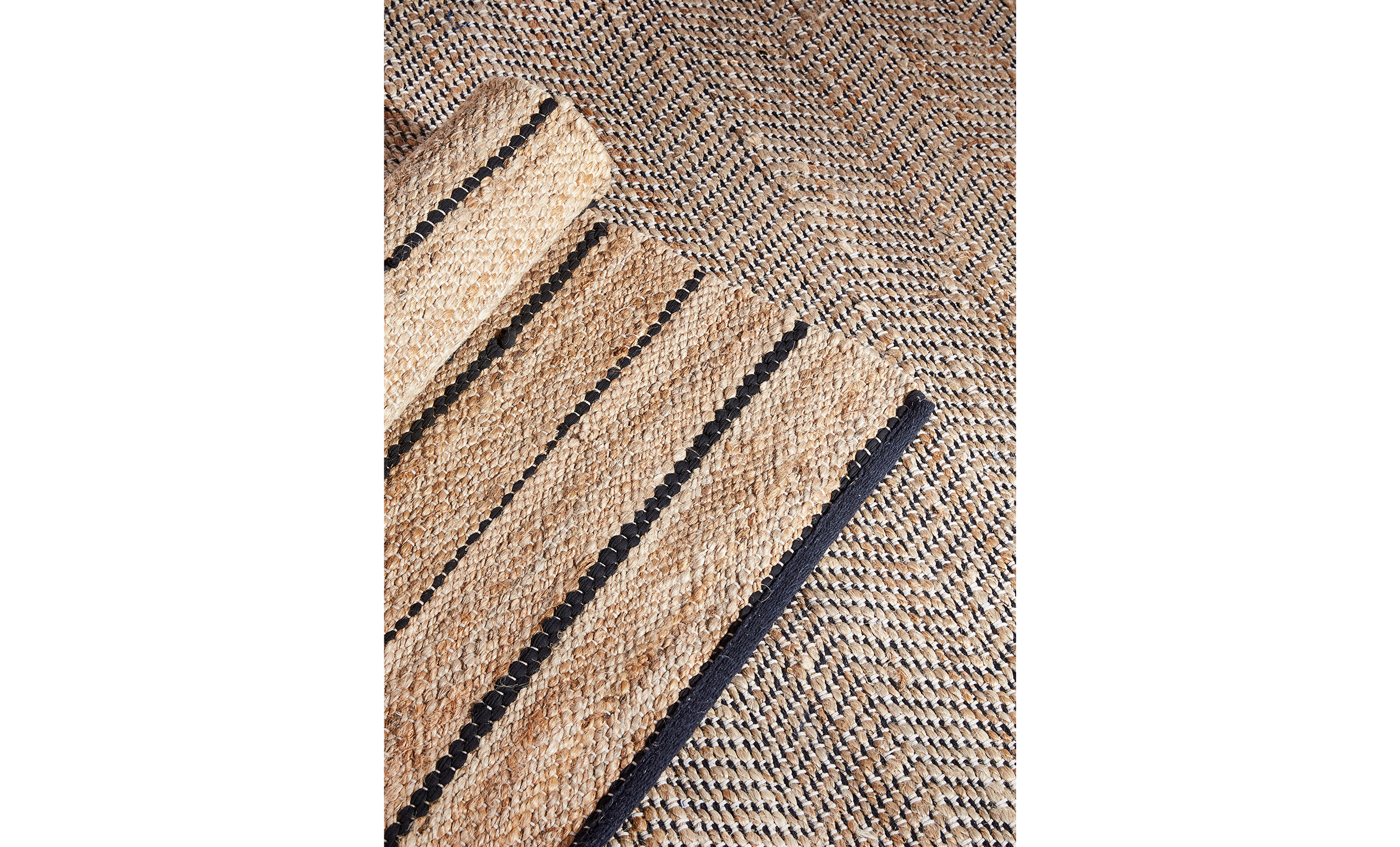 JUTE Matta 160x240 Natur/Svart