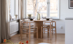 SKYLA/MONDO Matgrupp 4 Stolar Natur