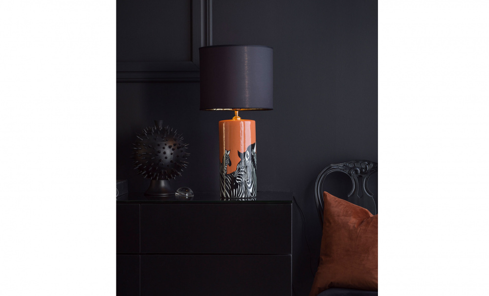 Bild nr 2 (SARA Lampskrm 30cm Svart/guld)