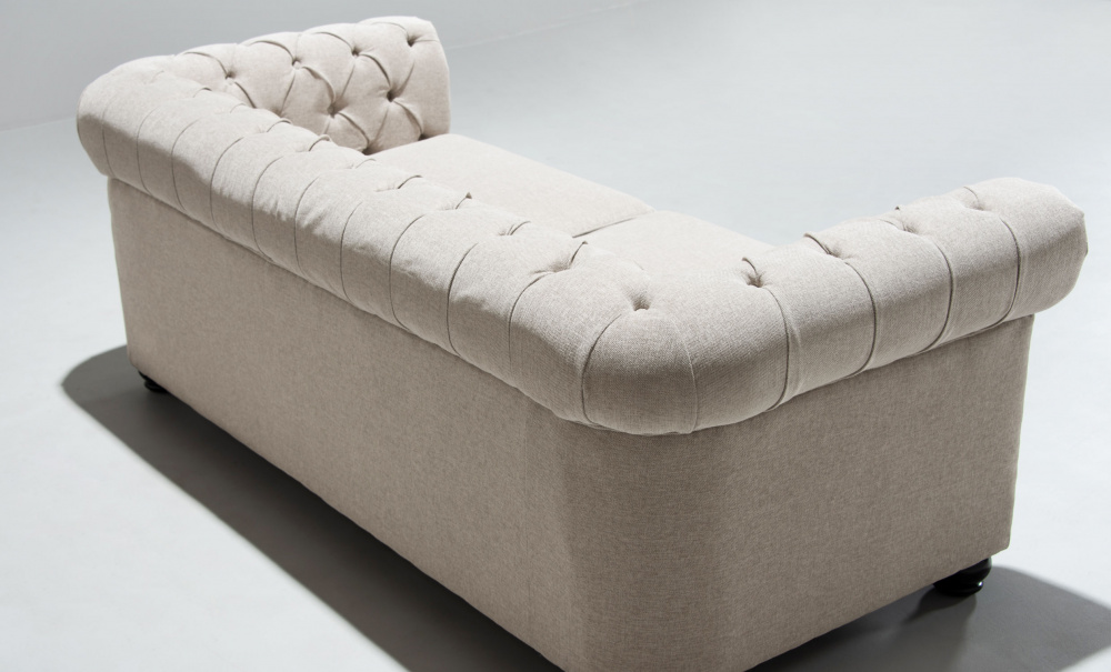 WINDSOR Chesterfield Bddsoffa Beige i gruppen Vardagsrum / Soffor / Bddsoffor hos SoffaDirekt.se (2328-332-1)
