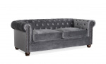 Byt till bild nr 5 (WINDSOR Chesterfield Bddsoffa Velvet Gr)