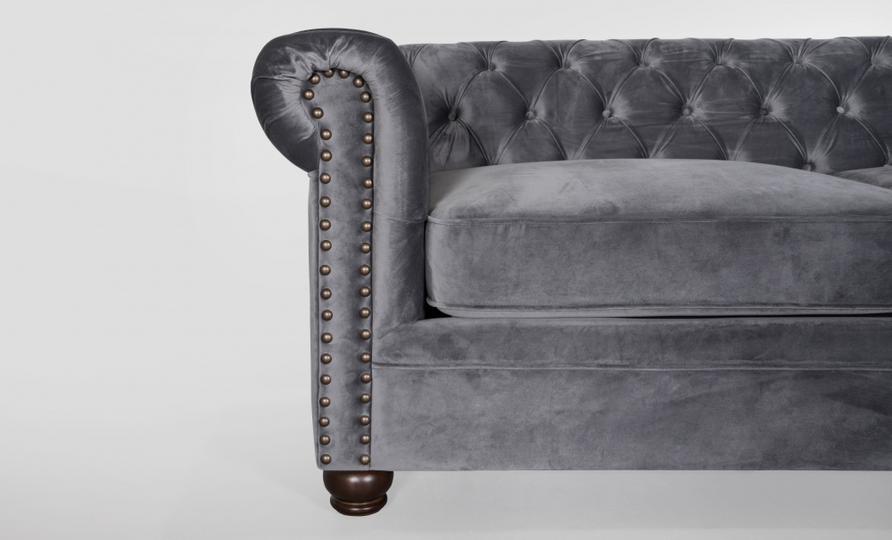 WINDSOR Chesterfield Bddsoffa Velvet Grn i gruppen Vardagsrum / Soffor / Sammetssoffor hos SoffaDirekt.se (2328-HLR-57)