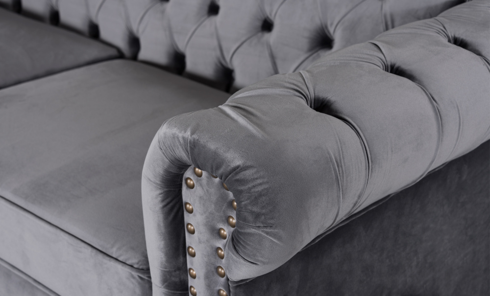 WINDSOR Chesterfield Bddsoffa Velvet Beige i gruppen Vardagsrum / Soffor / Bddsoffor hos SoffaDirekt.se (2328-HLR-8)