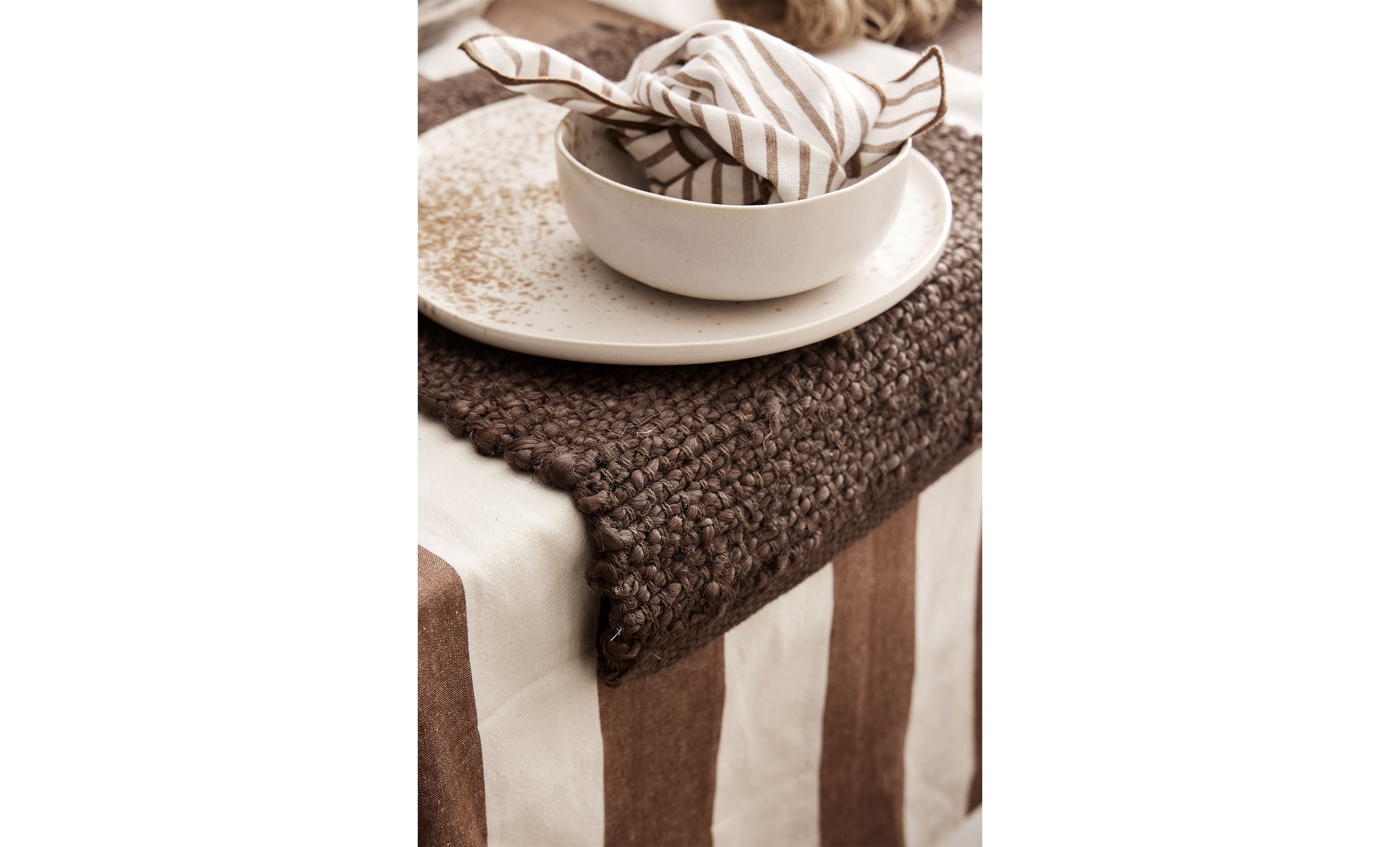 STRIATO Duk 140x260 Brun