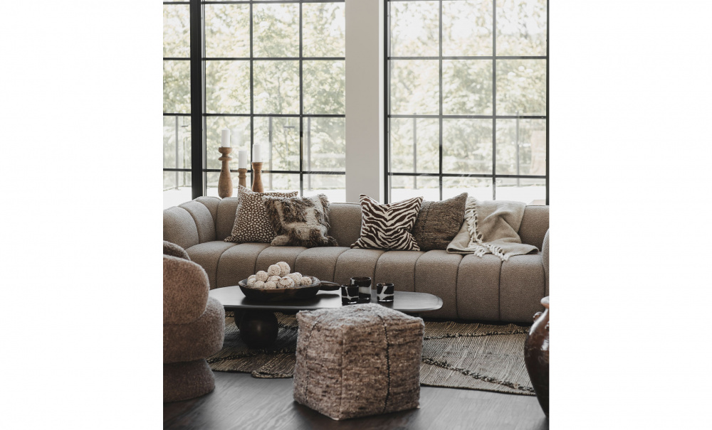 Bild nr 2 (ZIRA Kuddfodral 50x50 Offwhite/Brun)