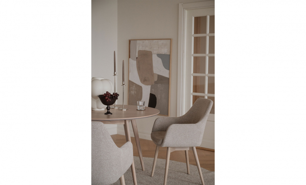 Bild nr 3 (DENLEY Karmstol Ljusbeige, Vitpig Ek)