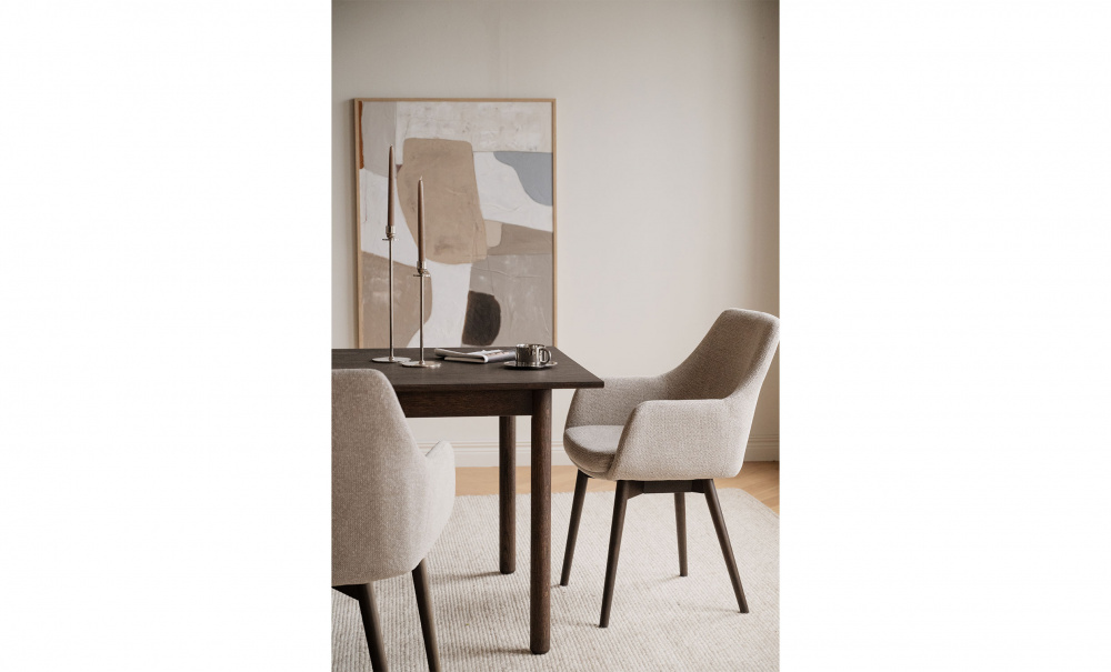 Bild nr 2 (DENLEY Karmstol Ljusbeige, Brun Ek)