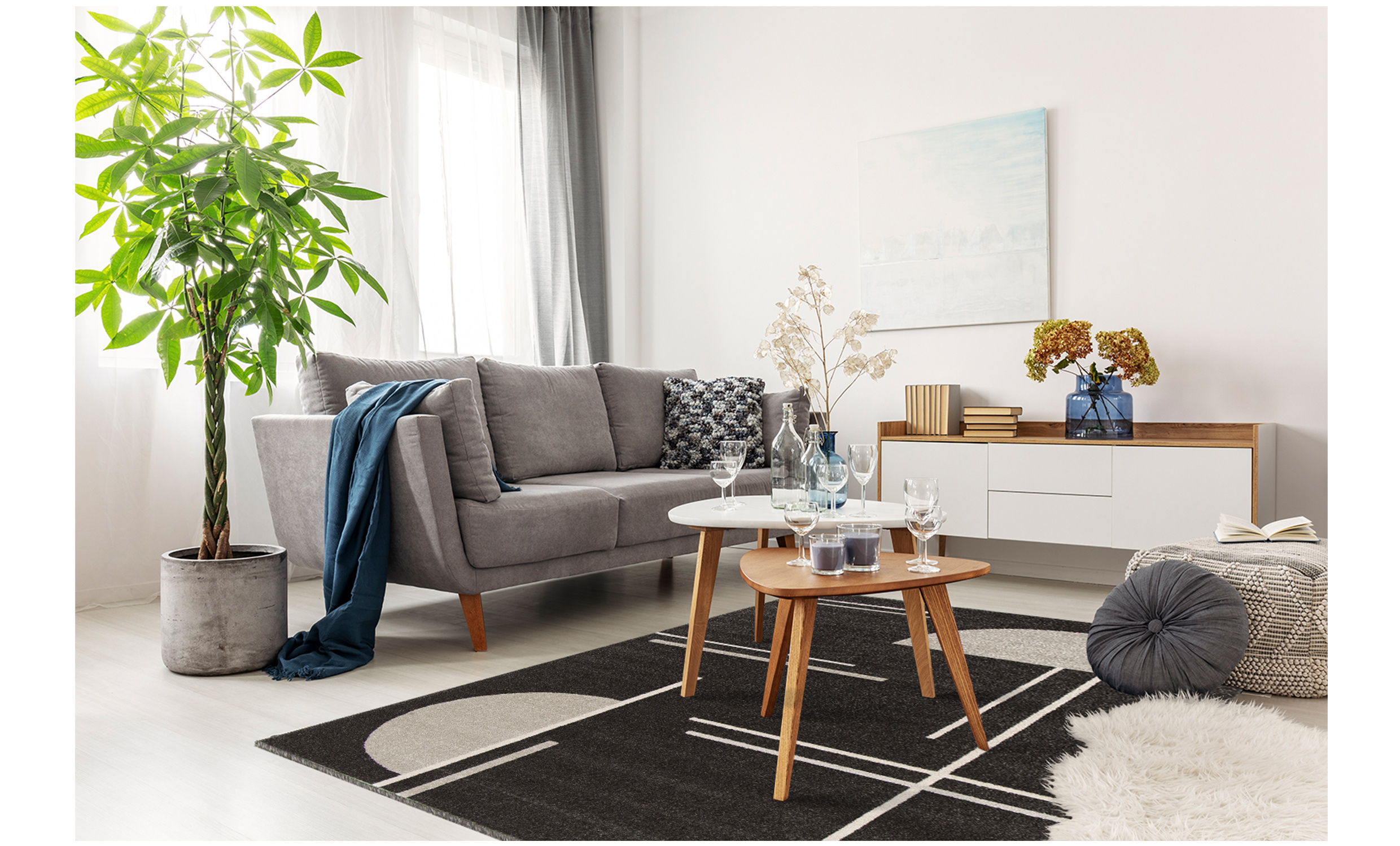 AREZZO MODERN Matta 160x230 Svart