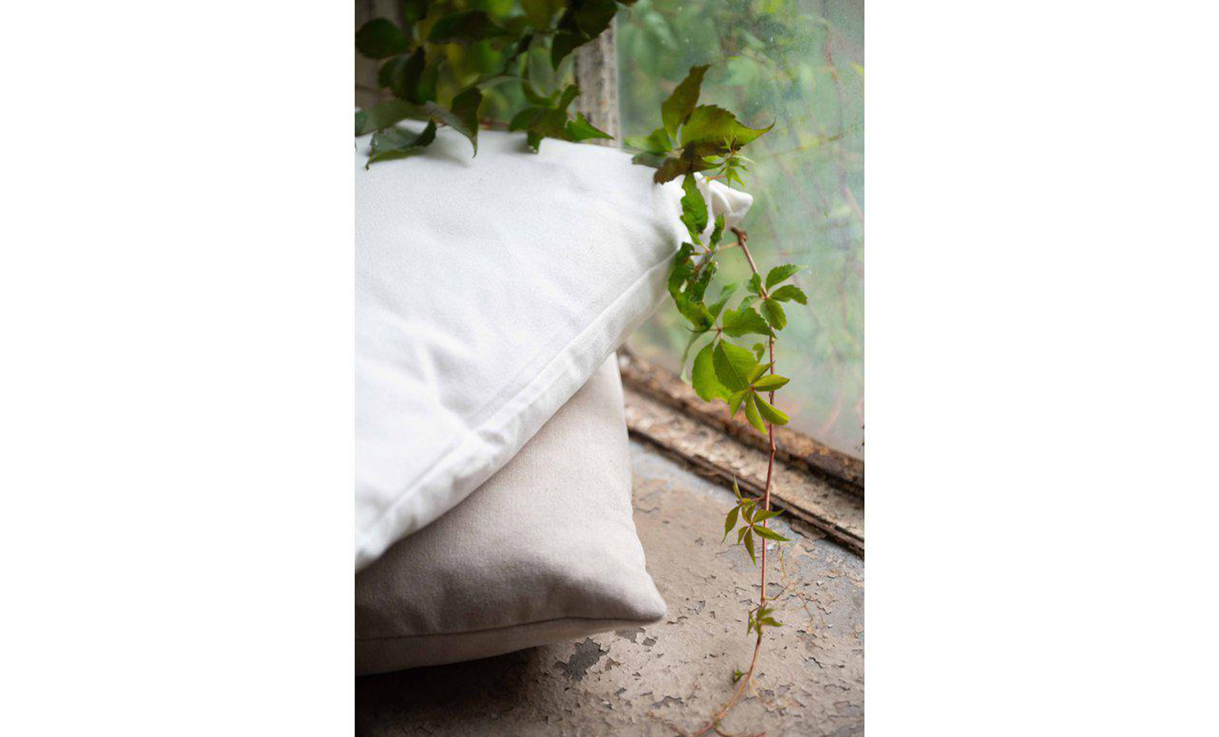 MILTON Kuddfodral 48x48 Offwhite