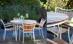 Byt till bild nr 2 (ELLEN Trdgrdsbord Teak/Vit 110)