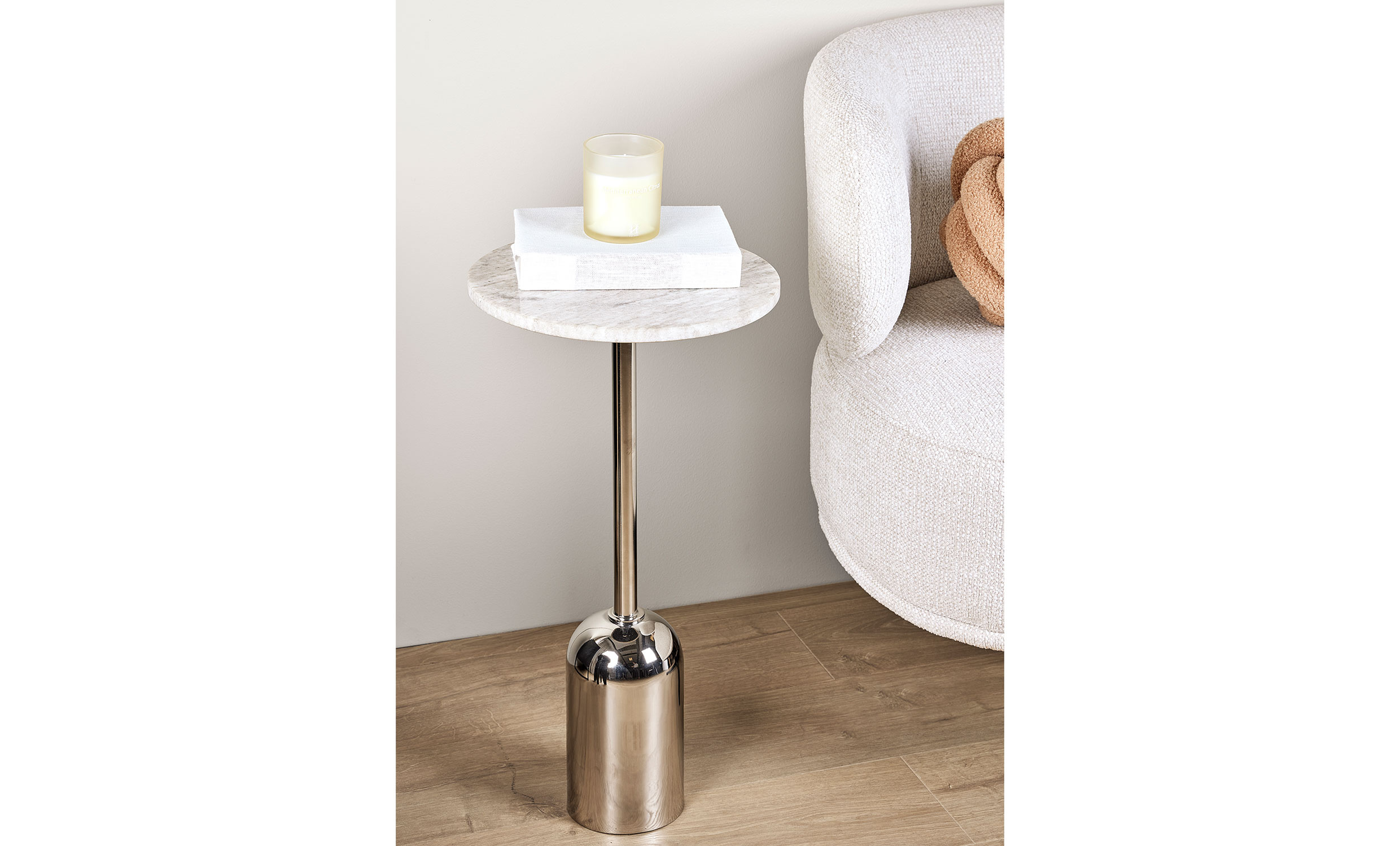 CLAUDIA Sidobord Marmor Silver