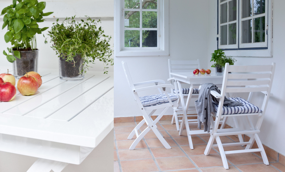 YORK Cafbord Vit i gruppen Utembler / Sittmbler hos SoffaDirekt.se (2533010)