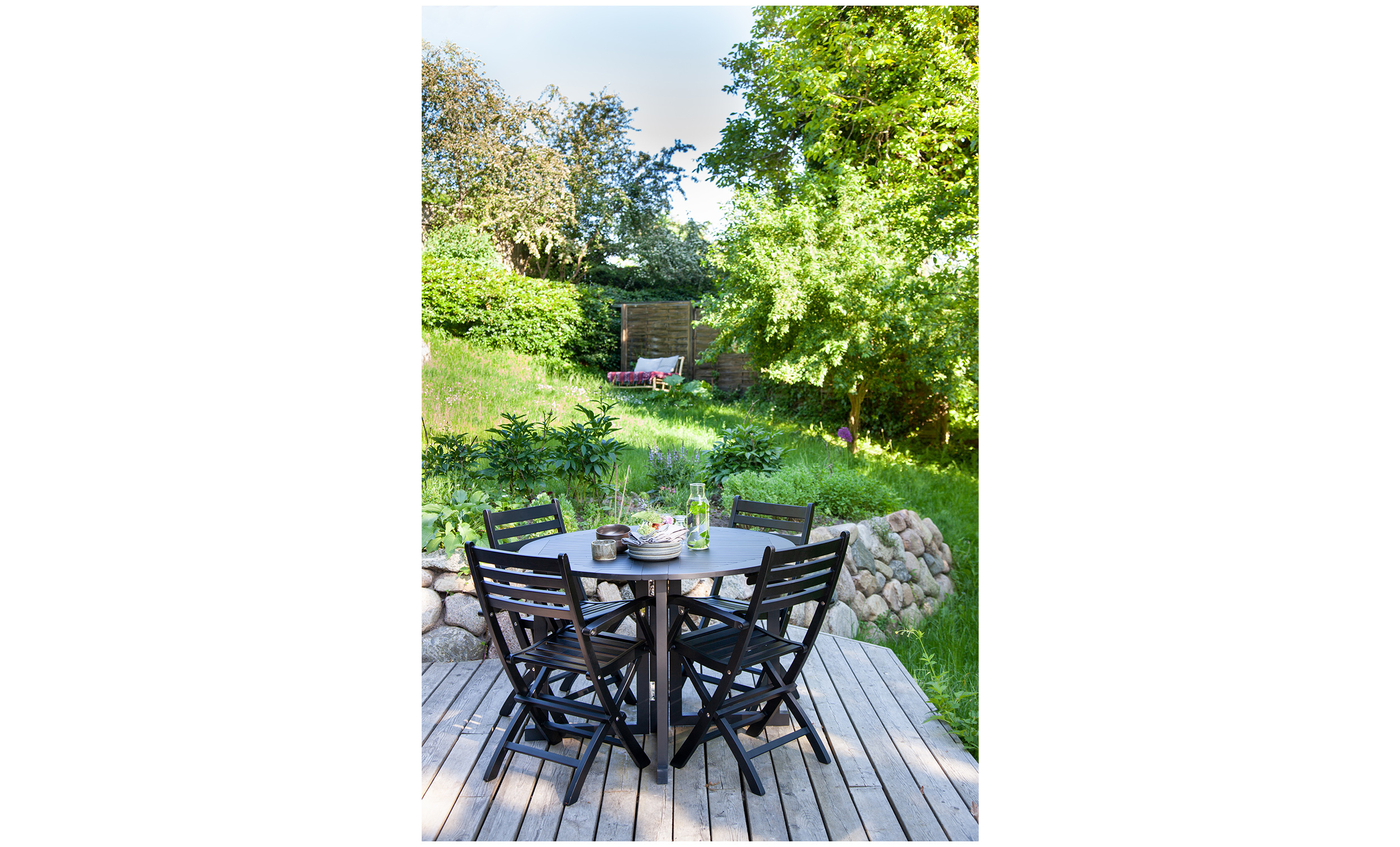 BUTTERFLY Balkongbord 110 Rund Svart