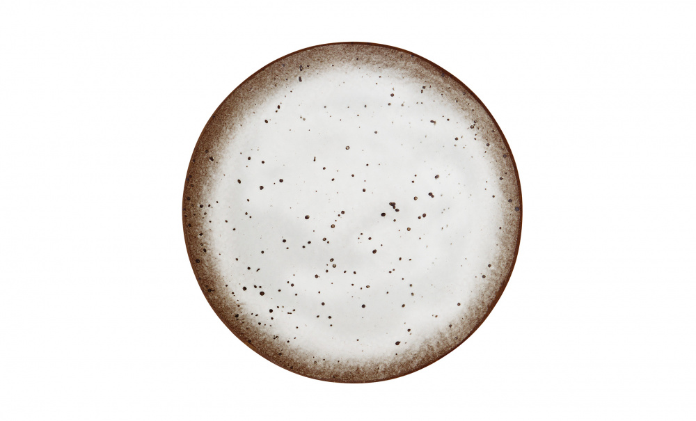 TALLRIK Stengods 27 cm Vit/Brun i gruppen Kk / Dukning & Servering hos SoffaDirekt.se (25R-1-1)