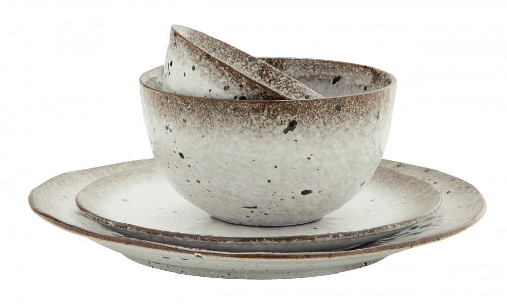 SKL Stengods 15 cm Vit/Brun i gruppen Kk / Dukning & Servering hos SoffaDirekt.se (25R-1-3)