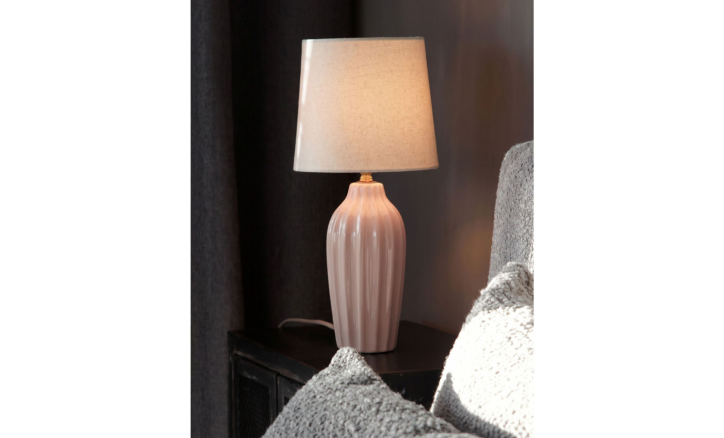 LYON Bordslampa 39cm Ljusrosa