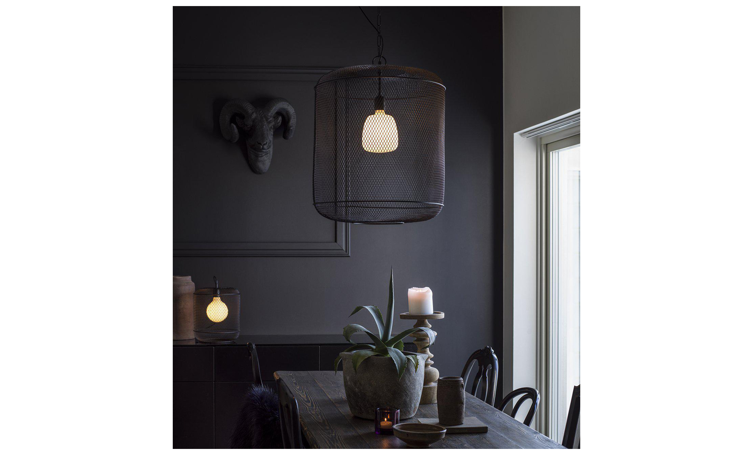 GRID Taklampa 40 cm Svart