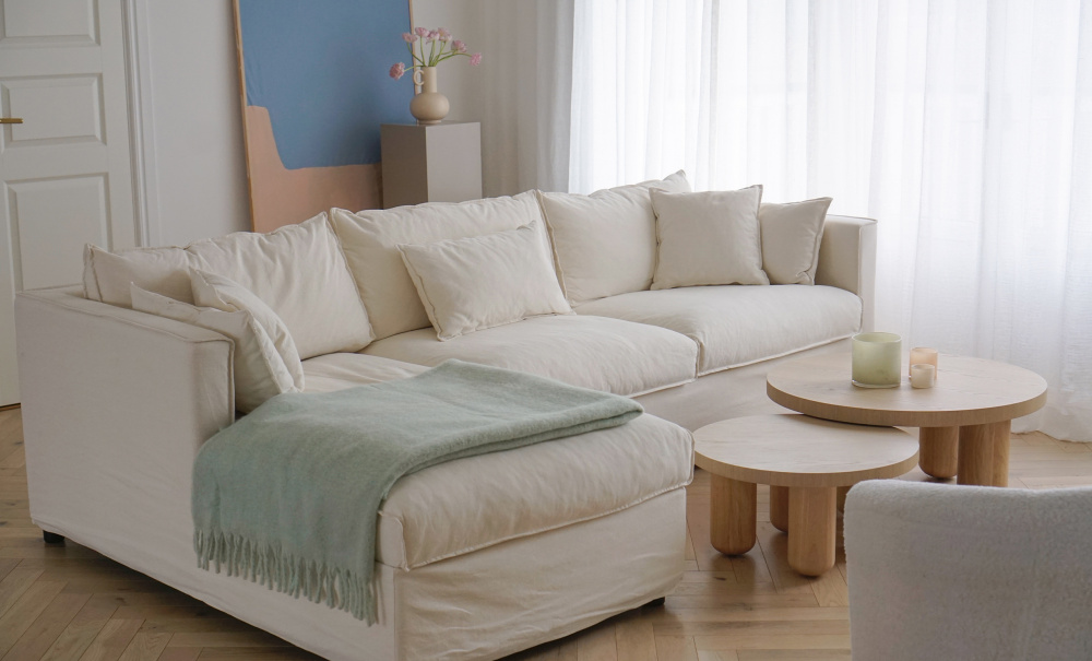 MILFORD Bddsoffa Divan Vnster Beige i gruppen Vardagsrum / Soffor / Bddsoffor hos SoffaDirekt.se (2632-CORN-LHF-067-5D)