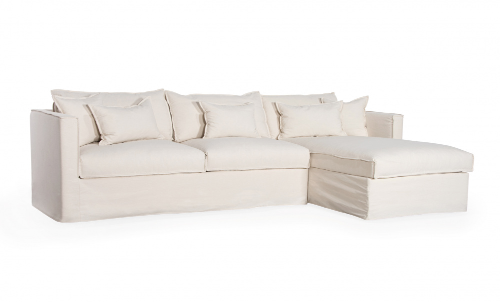 MILFORD Bddsoffa Divan Hger Beige i gruppen Vardagsrum / Soffor / Bddsoffor hos SoffaDirekt.se (2632-CORN-RHF-067-5D)