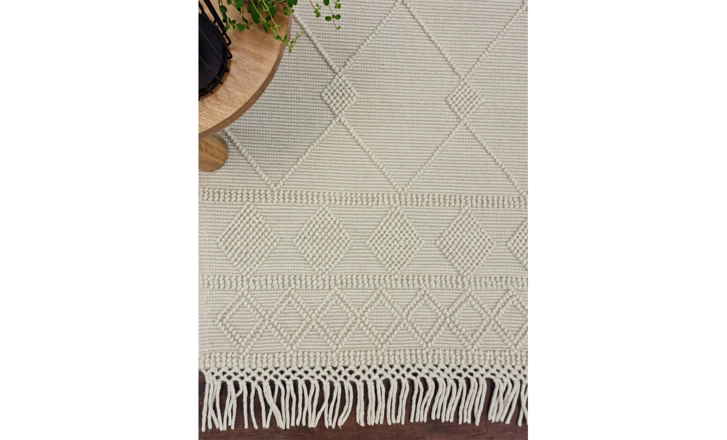 KANPUR Ullmatta 240x340 Vit