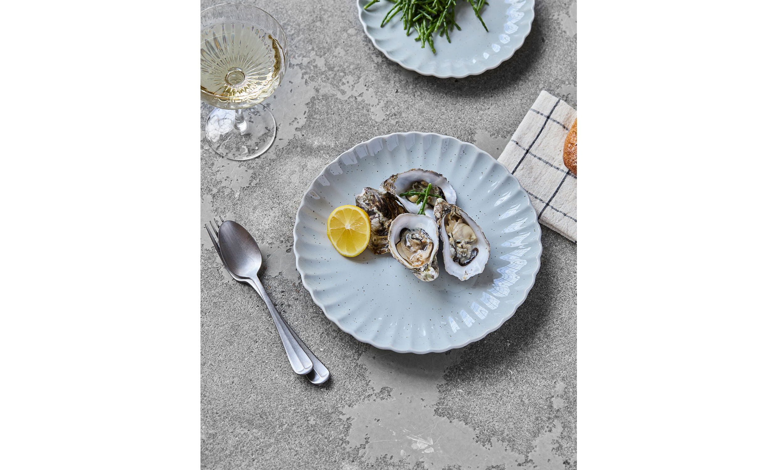 SCALLOP Middagstallrik Ljusbl�