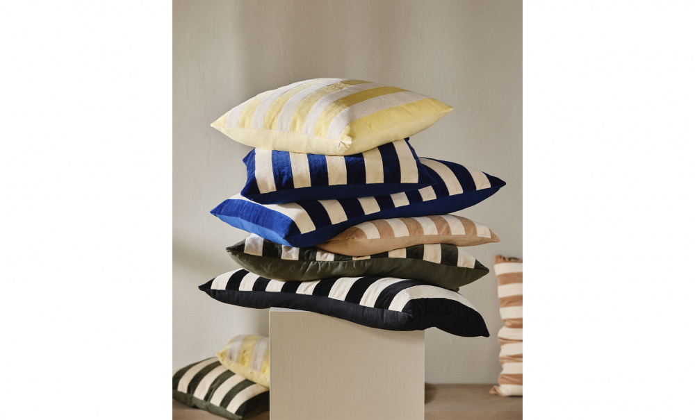 Bild nr 4 (ALHENA Kuddfodral 48x48 Ivory/Bl)